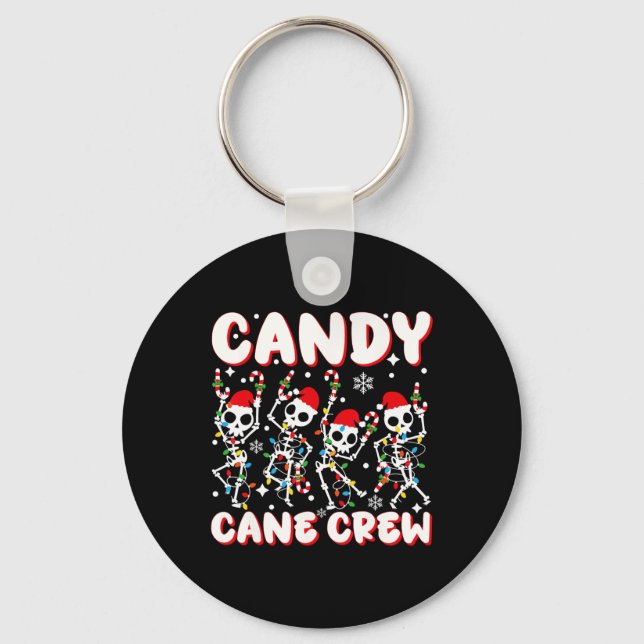 Porte-clés Candy Cane Crew Skeleton Christmas Candy Lover Xma (Recto)