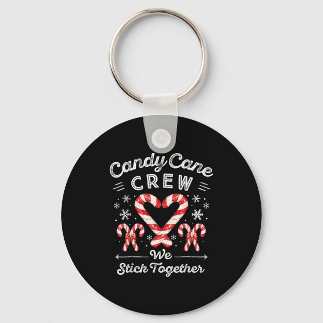 Porte-clés Candy Cane Crew We Stick Together Christmas Costum (Recto)