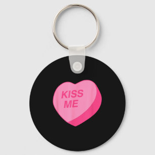 Porte-clés Candy Heart Embrasse-Moi La Saint-Valentin 