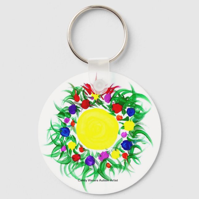 Porte-clés Candy Waters Artiste de l'autisme (Recto)