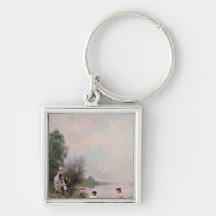 Porte-clés Canotage sur la rivière, 19ème siècle