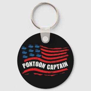 Porte-clés Capitaine de Ponton de Bateau Femmes 4 Juillet Pon