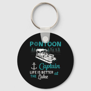 Porte-clés Capitaine de Ponton La vie est meilleure au lac Po