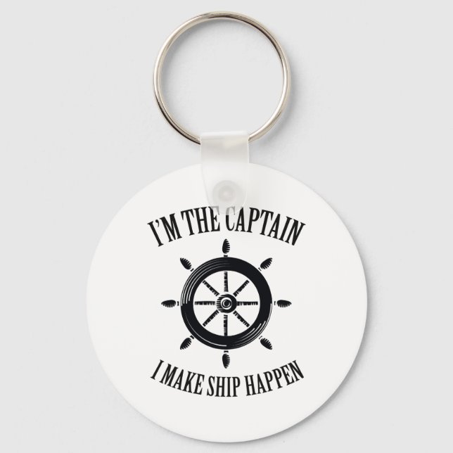 Porte-clés Capitaine Funny Boat Lover Papa Cadeau (Recto)