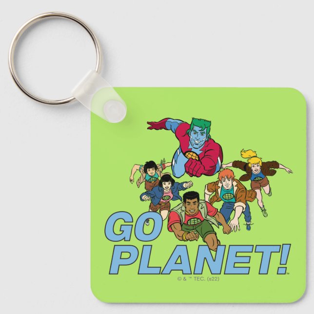 Porte-clés Capitaine Planète et les Planètes - Allez Planète  (Recto)