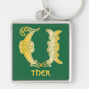 Porte-clés Capitale décorative du 16e siècle Celtic Knot U