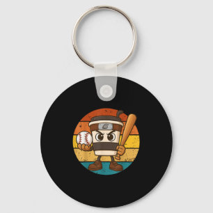 Porte-clés Cappuccino Ino Baseball mignonne Italien Brainrot
