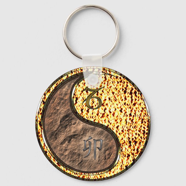 Porte-clés Capricorne et Rabbit de feu (Recto)