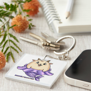 Porte-clés Capricorne Mignon Dessin Animé – Zodiaque Fantaisi