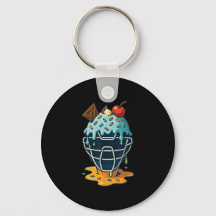 Porte-clés Capteur De Baseball Masque Crème Ice Épingles Des