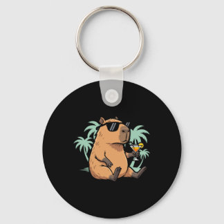 Porte-clés Capybara avec queue - ambiance détendue
