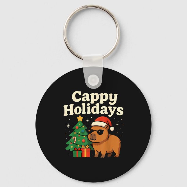 Porte-clés Capybara Christmas Shirt, Funny Capy Holidays  (Recto)