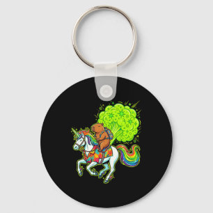 Porte-clés Capybara Drôle à Cheval sur Licorne Magie Tropical