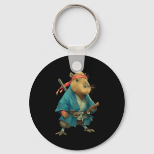 Porte-clés Capybara Ninja Samouraï Japon Drôle Graphique Japo