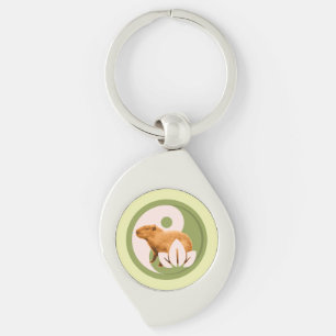 Porte-clés Capybara Zen Yin Yang Nature Paisible