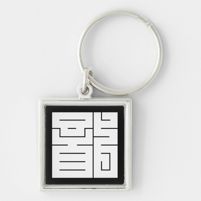 Porte-clés Caractère kanji carré pour Dragon (Devant)