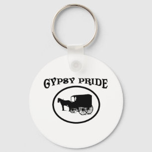 Porte-clés Caravane noire et blanche Gypsy Pride