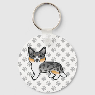 Porte-clés Cardigan bleu Merle Cardigan Welsh Corgi Cartog Ch