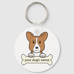 Porte-clés Cardigan Welsh Corgi personnalisé