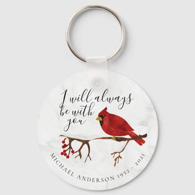 Porte-clés Cardinal Always With You Marble (Recto)
