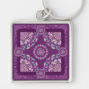 Porte-clés Cardinal Red Rosace