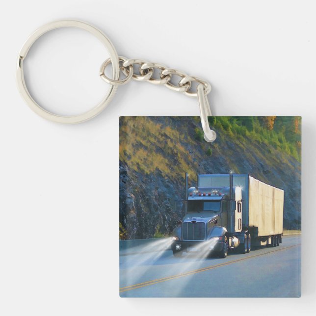 Porte-clés Cargo Truck Art pour les amateurs de camion (Devant)