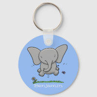 Caricature amusante pour le saut d'éléphant