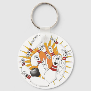 Porte-clés Caricature de Bowling Pins Strike