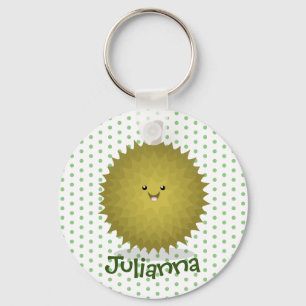 Porte-clés Caricature de durian joyeux