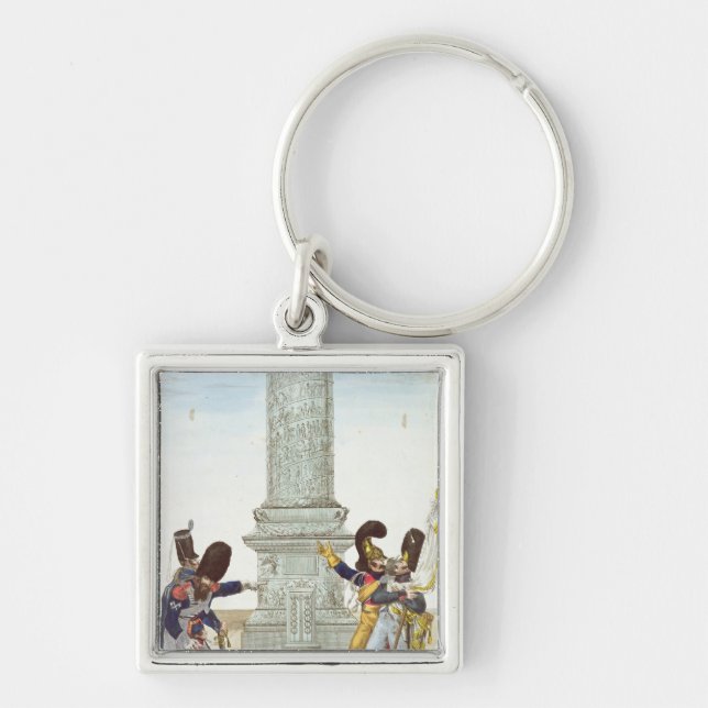 Porte-clés caricature des soldats chez le Colonne Vendome (Devant)