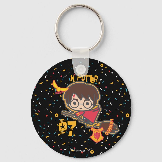 Porte-clés Caricature Harry Potter Quidditch Chercher (Recto)