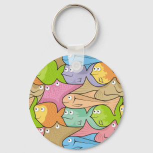 Porte-clés Caricature sur les poissons
