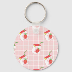 Porte-clés Caricatures de Lait de fraise : Motif