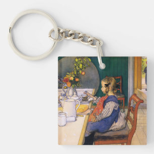 Porte-clés Carl Larsson Petit déjeuner malheureux de Late Ris