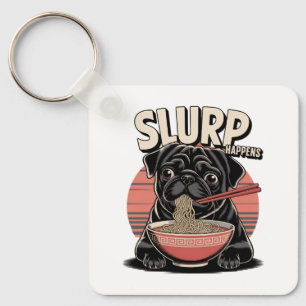 Porte-clés Carlin Manger Ramen Drôle Slurp arrive