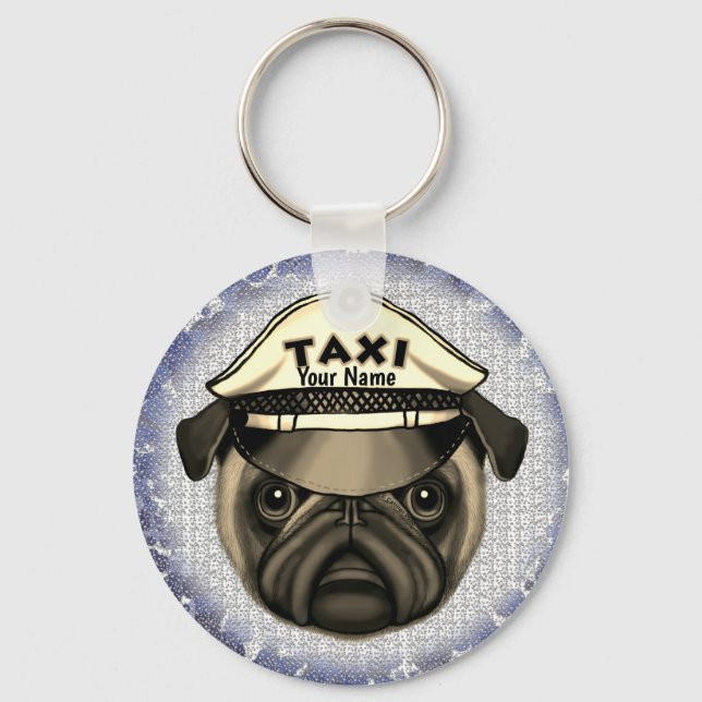 Porte-clés Carlin Taxi nom personnalisé Porte - clé (Recto)