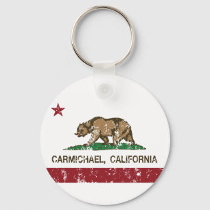 Porte-clés carmichael de drapeau de la Californie affligé