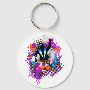 Porte-clés Carnaval vibrant abstrait Panman