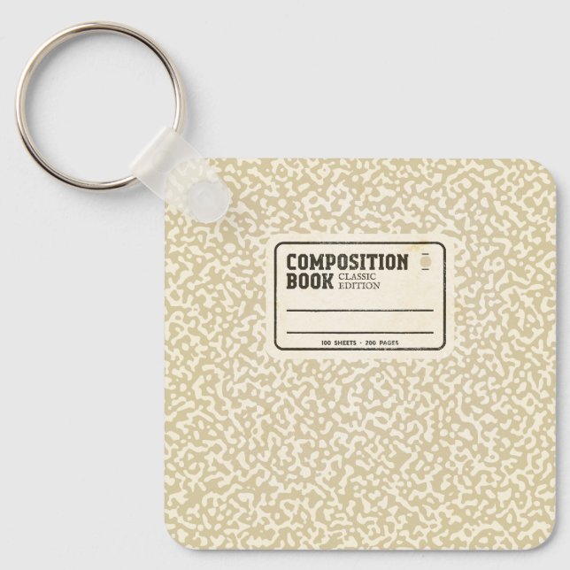 Porte-clés Carnet de composition beige Porte - clé (Recto)