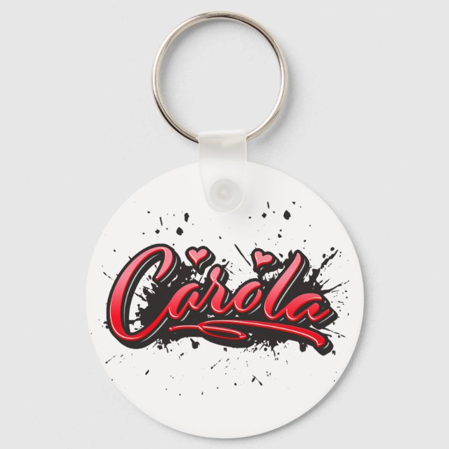 Porte-clés Carola red Heart Graffiti (Recto)