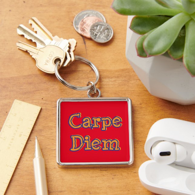 PORTE-CLÉS "CARPE DIEM/SEIZE THE DAY" TOILETTE/PERSONNALISABL (Bureau)