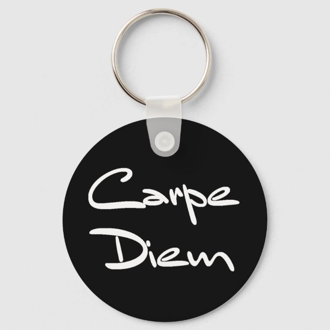 Porte-clés CARPE DIEM Texte Cool moderne (Recto)