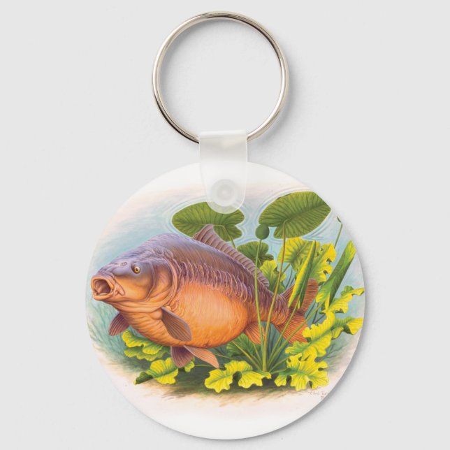 Porte-clés Carpe miroir éclatante (Recto)