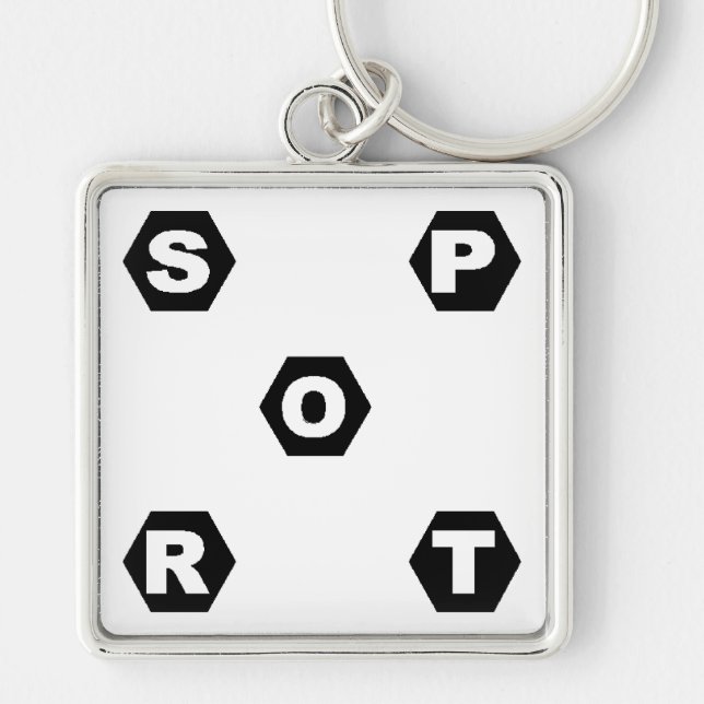 Porte-clés carr& PREMIUM  DESIGN SPORT Keychain (Front)