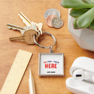 PORTE-CLÉS CARRÉ DE PREMIUM MODERNE ET MODERNE DE MARQUE BLAN