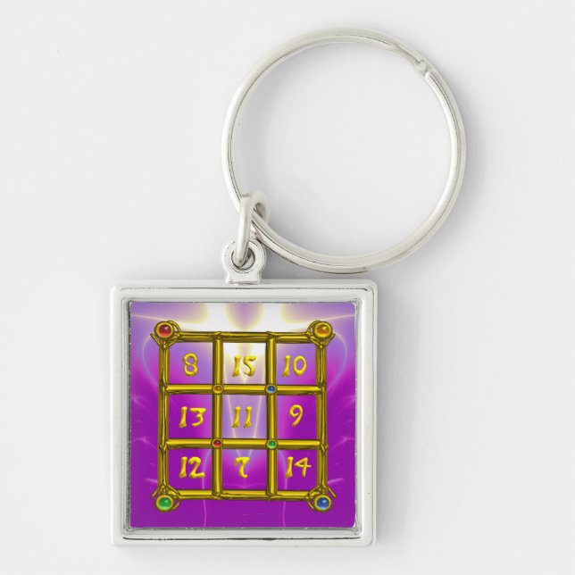 Porte-clés CARRÉ MAGIC 33, Violet rose violet violet (Devant)