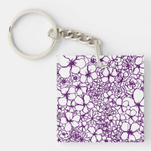 Porte-clés carré mini Post-it Floral Doodles