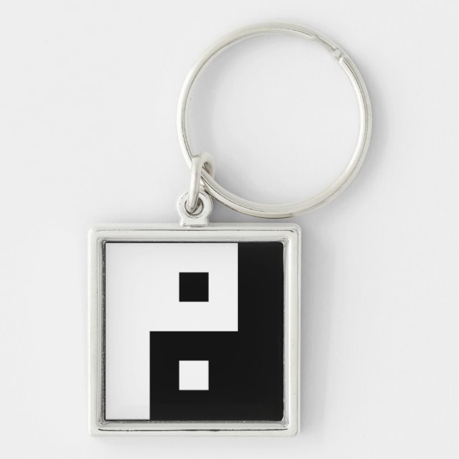 Porte-clés Carré Yin Yang (Devant)