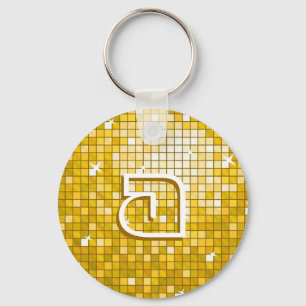 Porte-clés Carreaux de Disco "Or" "monogramme" porte - clé ro