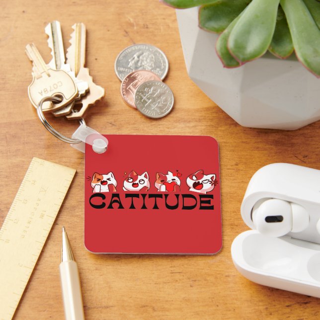 Porte-clés Carry Your Cat – Cute Cat Keychain 🐾💖 (Bureau)